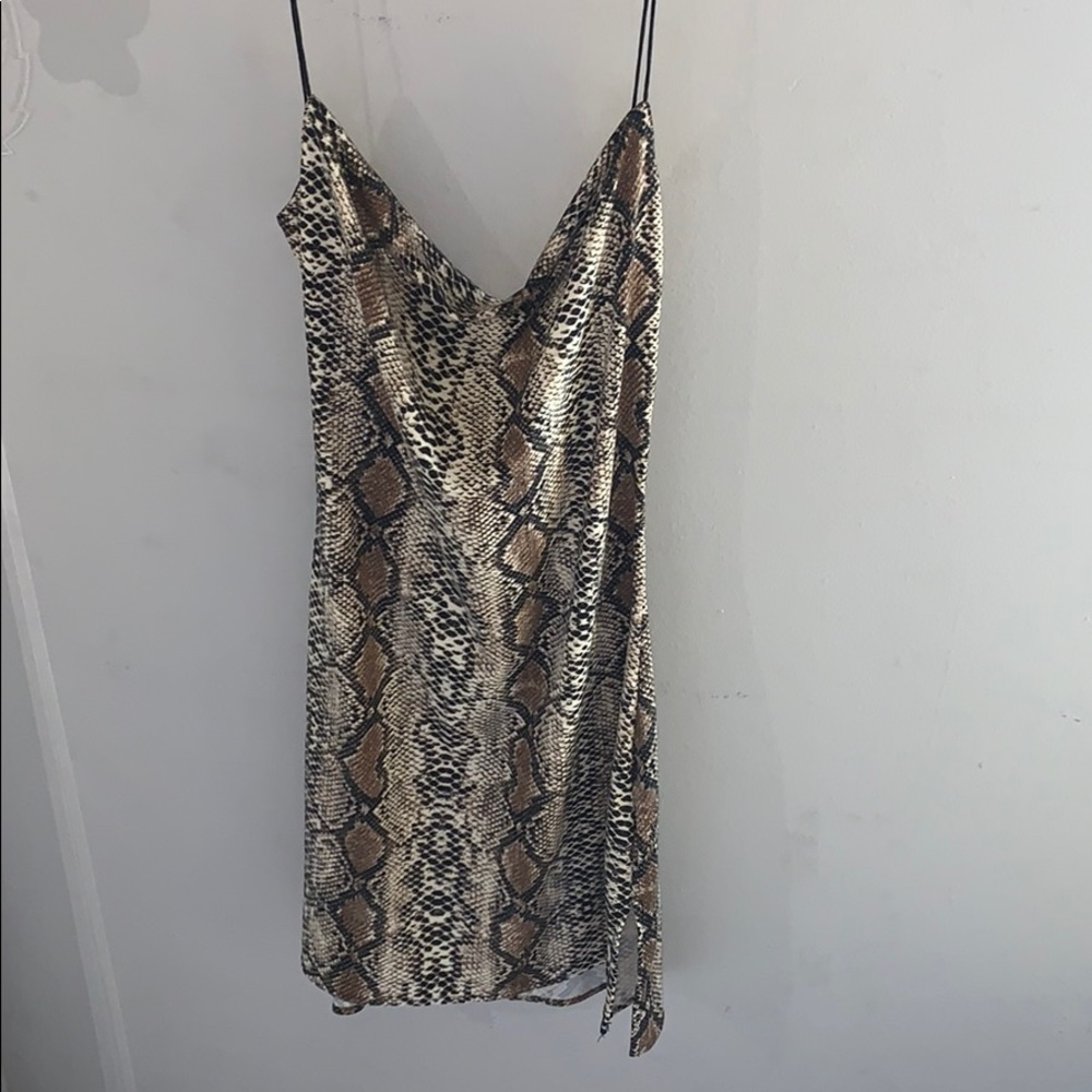 Snake skin mini dress